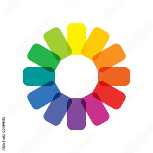 Color wheel flower, Primary, secondary, tertiary colors. Color theory. Understanding colors.