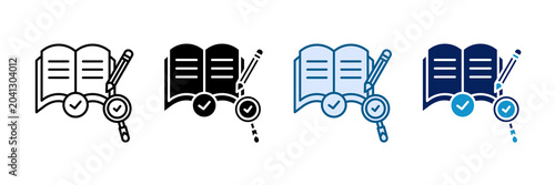 Photos Task Check Icon Set Multiple Style Collection