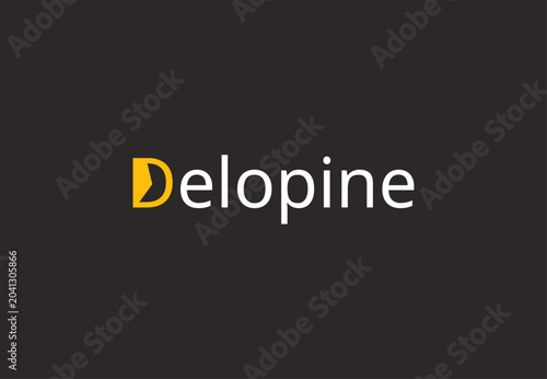 Delopine Letter D Logo Design Template Delopine Monogram Logo with Geometric Letter D