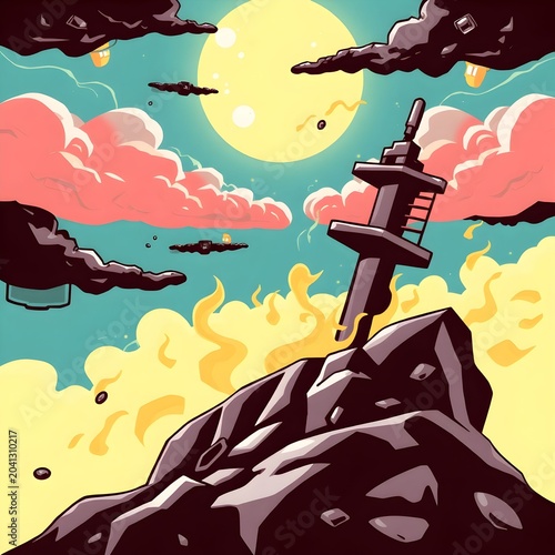 vector illustration of a lighthouse