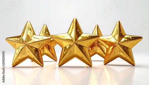 3d golden star