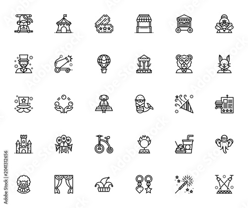 Canvas Print Circus element icon set