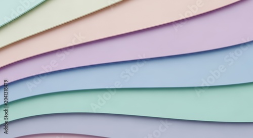 Pastel Wavy Layers Abstract Background.