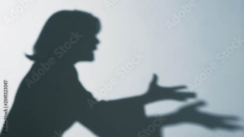Bild auf Leinwand 何かを訴える女性の影