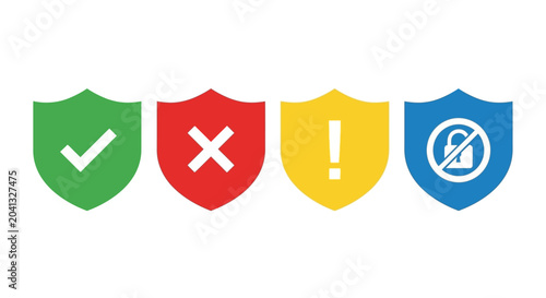 Canvas-taulu Comprehensive security status indicators with validation, warning, and unauthori