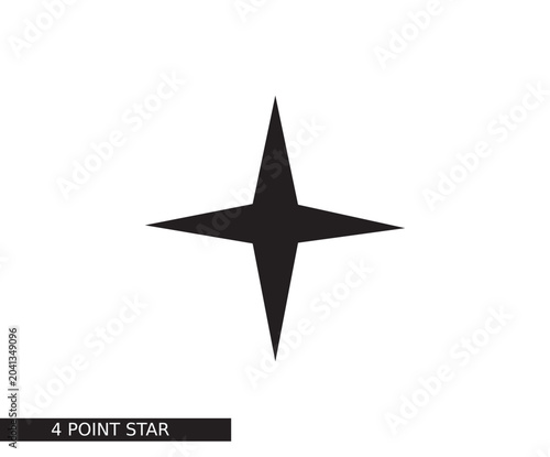 Y2K Style Icon 4 Pointed Star