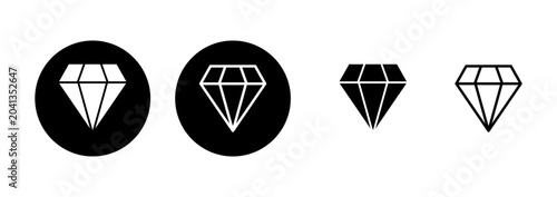 Tableau sur toile Diamond icon logo design. diamond gems sign and symbol