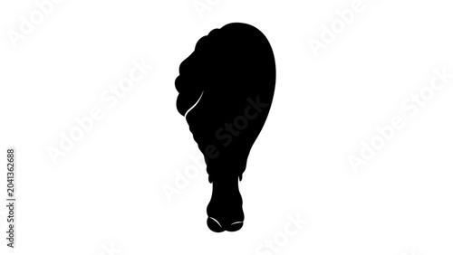 Black silhouette of a boxing glove.