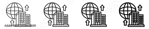 Tableau sur toile Business Expansion Icon Set Different Style Collection