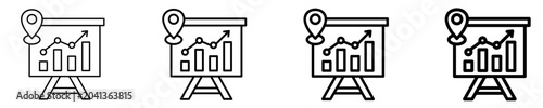 Tableau sur toile Market Positioning Icon Set Different Style Collection
