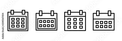 Calendar icon symbol for apps and websites. Calender sign and symbol. Schedule icon symbol