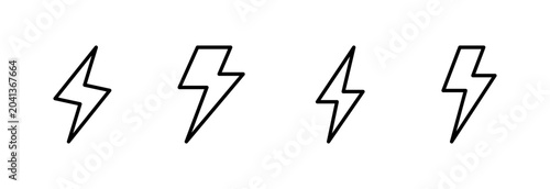 Cuadro en lienzo Lightning icon symbol for apps and websites