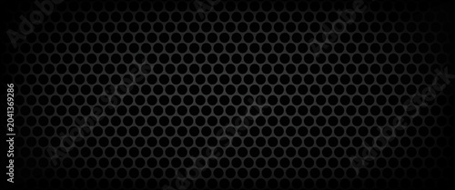 Fotografía Black perforated metal plate