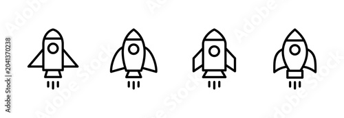 Rocket icon symbol for apps and websites. Startup sign and symbol. rocket launcher icon