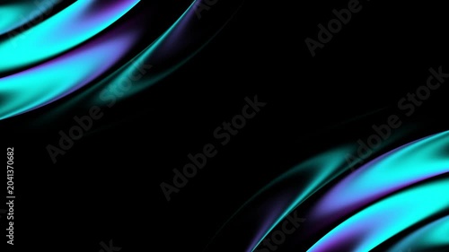 Abstract Cyan Liquid Gradient Flow Futuristic Glassmorphism Background Neon Fluid Motion Loop Animation
