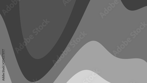 Cuadro en lienzo Abstract Gray Wave Pattern with Layered Curves