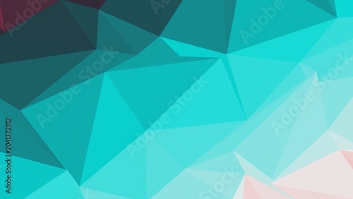 Abstract Geometric Oceanic Blues Polygonal Background