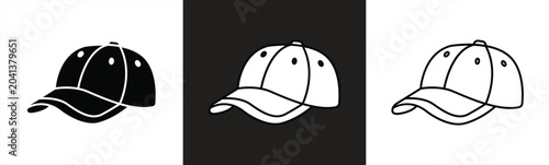 Baseball cap icon in silhouette and line style
By Passatic, vector illustration