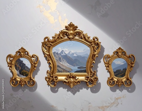 golden antique luxury frame
