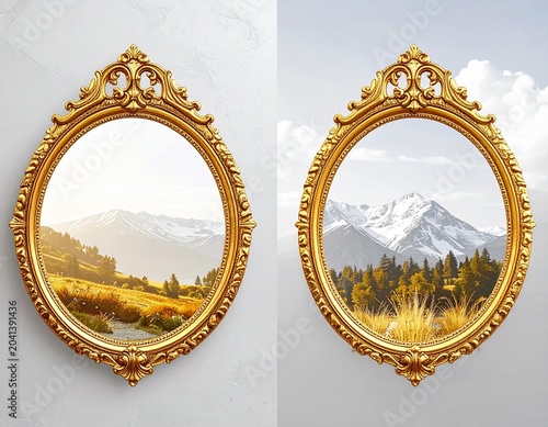 golden antique luxury frame