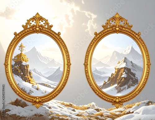 golden antique luxury frame