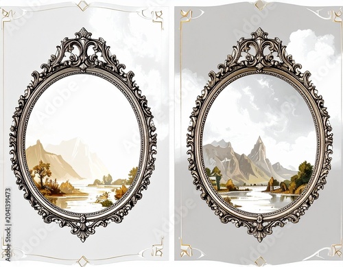 golden antique luxury frame