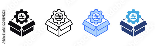 Obraz na plátne Customization icon sheet multiple style collection
