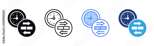 Foto Flextime icon sheet multiple style collection