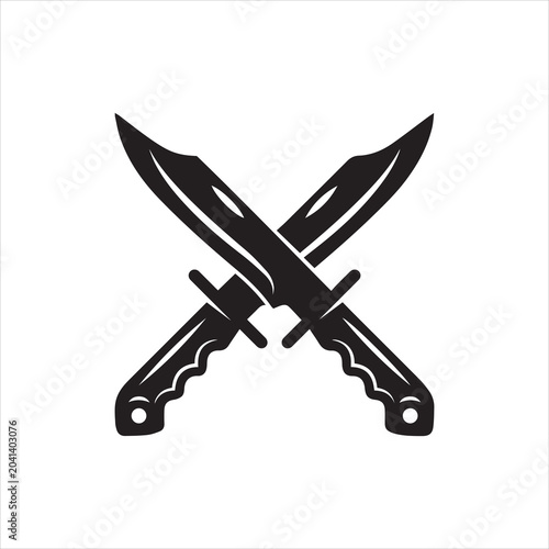 Obraz na płótnie set of black silhouettes of arrows