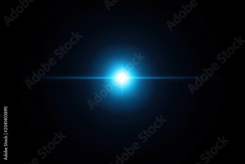 A brilliant blue light source emanates from the center of the image.