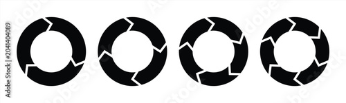 Quadro su tela Circle diagram infographic set