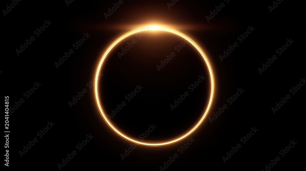 Naklejka premium A captivating solar eclipse with a brilliant ring of light against a dark backdrop.