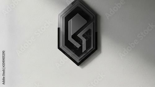 Modern design meets corporate elegance in this striking 3D emblem.
