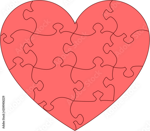 jigsaw puzzle heart