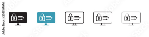 Fotografie Safe transfer icon in flat style