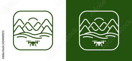 Drone flying over mountains and river, nature exploration and aerial photography concept