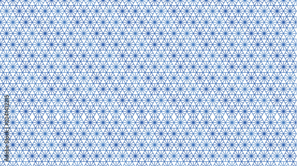 Фотография Blue Japanese Asanoha Geometric Pattern Texture