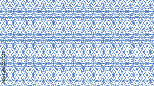 Fotografie Blue Japanese Asanoha Geometric Pattern Texture