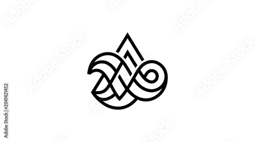 Foto Celtic knot design element symbol.
