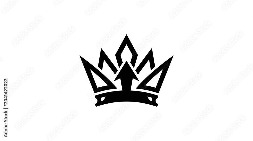 Φωτογραφία Black crown icon logo symbol.