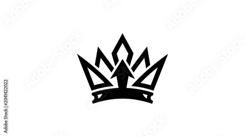 Photos Black crown icon logo symbol.