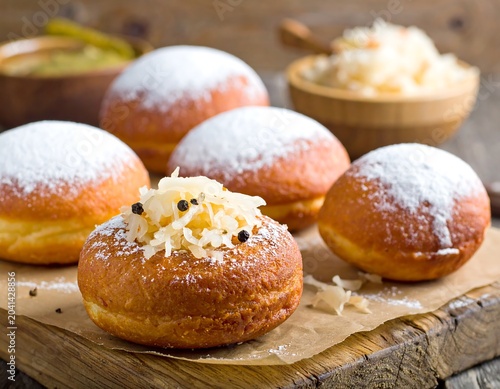 Donuts with Sauerkraut.