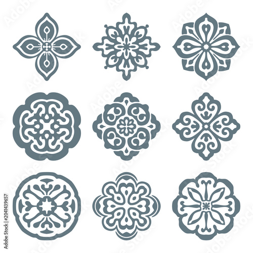 Ornamental Floral Pattern Vector Set