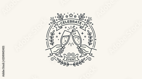Foto Hands clinking glasses in celebration at an event