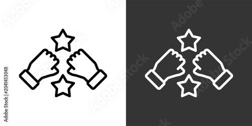 Foto Competitiveness Black And White Multiple Style Icon Set Collection Pack Vector I