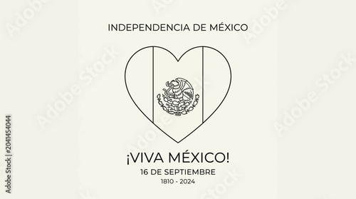 Heart-Shaped Independence Celebration for Mexico 2024
