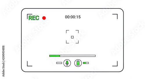Foto Digital video recorder interface screen display.