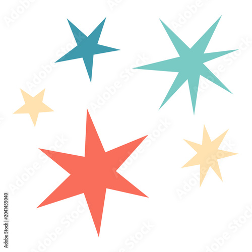 Magic Sparkles Flat Vector