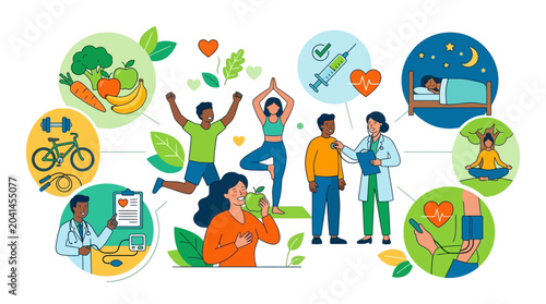 Healthy Lifestyle Promotion with Diverse Activities and People