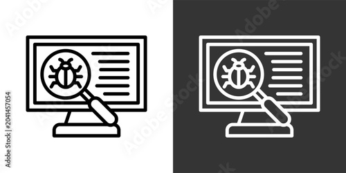 Defects Black And White Multiple Style Icon Set Collection Pack Vector Illustration 